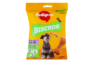 Корм сухой дополнительный для взрослых собак со вкусом курицы, говядины и ягнятины Multi mix Biscrok Pedigree м/у 200г