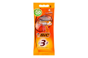 Станок для гоління чоловічий одноразовий 3 BIC 4шт