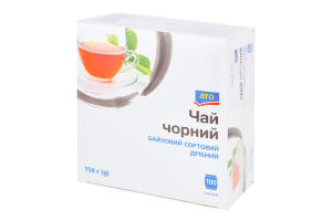 Чай черный байховый сортовой мелкий аro к/у 100х1.5г
