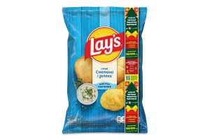 Чипсы картофельные Сметана и зелень Lay's м/у 60г