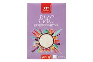 Рис круглозернистий шліфований Хіт продукт к/у 4х100г