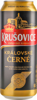 Пиво 500мл 3.8% темное фильтрованное пастеризованное Kralovske Cerne Krusovice ж/б