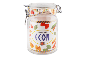 Банка зі скляною кришкою Econ round 1л Uniglass 1шт