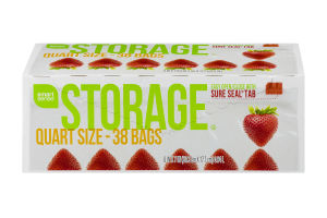 Smart Sense Storage Bags Quart Size - 38 CT