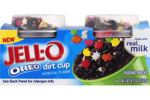 JELL-O Pudding Snacks Oreo Dirt Cup - 2 CT