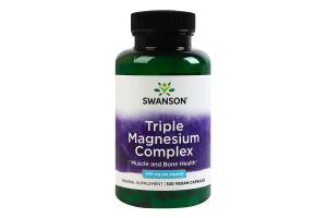 Добавка дієтична вегетаріанські капсули 400мг Комплекс з потрійним магнієм Swanson 100шт