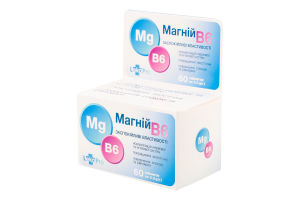 Добавка дієтична Магній В6 60пігулок ЛекоПро