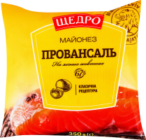 Майонез 67% на яичных желтках Провансаль Щедро м/у 350г