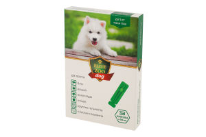 Краплі д/собак до 5кг протипаразитарні 3*0,5мл Еліт зоо