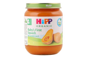 Пюре овощное для детей от 4мес стерилизованное Первая детская тыква Organic Hipp с/б 125г