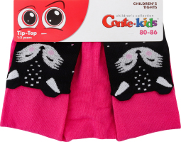 Колготки дитячі Conte kids Tip-Top №17С-60СП 80-86 чорний-фуксія