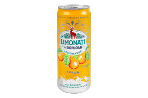 Лимонад грузинський сильногазований соковий пастеризований Груша Limonati Borjomi з/б 330мл