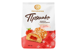 Пряники заварные глазированные Со вкусом клубники Dесняночка м/у 300г