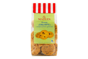 Печиво пісочне Droppy з шоколадними дропсами 160г La Madlen