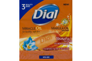 Dial Marula Oil Infused Beauty Bar with Moisturizers - 3 CT