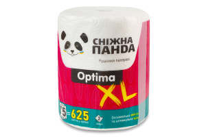 Полотенца бумажные 2-х слойные 625 листов Optima XL Сніжна Панда 1шт