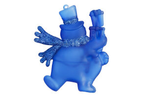 Підвіска новорічна Сніговик синя 10*9см КМ