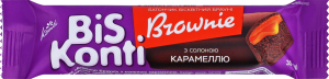 Батончик бісквітний з солоною карамеллю Brownie BisKonti Konti м/у 35г