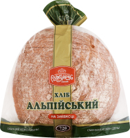 Хлеб нарезной из смеси ржаной и пшеничной муки подовый на закваске Альпийский Рум'янець м/у 720г