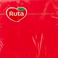 Серветки паперові 3-х шарові червоні 325х325мм Golden line Ruta 20шт