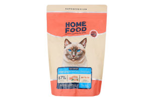 Корм д/дорослих котів Гіпоалергенний Морський коктейль сухий 1,6кг Home Food