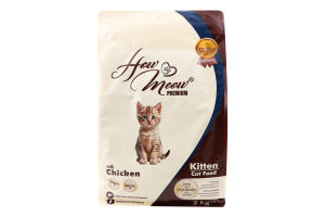 Корм д/кошенят з куркою сухий 2кг How Meow