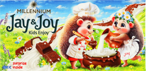 Шоколад молочный с молочной начинкой Kids enjoy Jay&Joy к/у 90г