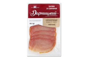 Балик Єврогруп Дарницький 80 г наріз. с/к в/ґ