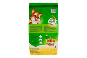Корм сухой полнорационный для взрослых котов С курицей и овощами KiteKat кг