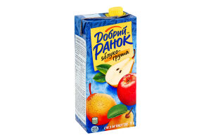 Сок с мякотью стерилизованный Яблоко-груша Добрий Ранок т/п 1л