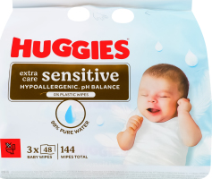 Салфетки влажные детские Sensitive Extra care Huggies 3х48шт