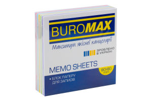 Блок бумаги для заметок Buromax Зебра 80х80х20мм