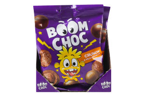 Драже Crunch кульки з какао у молочному шоколаді Boom Choc м/у 50г