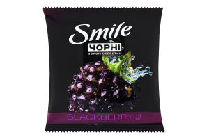 Салфетки влажные черные с ароматом ежевики Smile 10шт