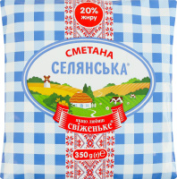 Сметана 20% Селянська м/у 350г