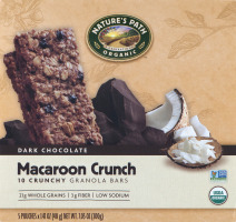 Nature's Path Crunchy Granola Bars Dark Chocolate Macaroon Crunch - 10 CT