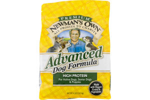 Newman's Own Premium Advanced Dog Formula High Protein Made with Organic Grains & Vegetables