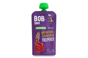 Снек фруктово-ягодный Малина и овсянка с пребиотиком инулином Фруктово-злаковый перекус Bob Snail д/п 120г