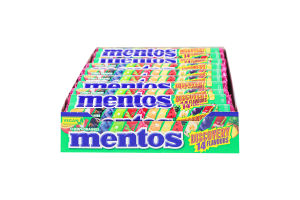 Драже жувальне цукрове зі смаком змішаних фруктів Mentos м/у 37.5г