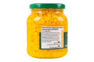 Кукуруза сахарная из целых зерен консервированная стерилизованная Fine Life в/с с/б 340г