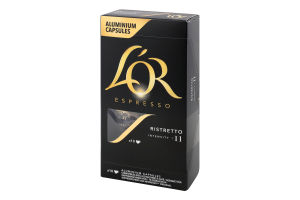 Кава натуральна смажена мелена у капсулах Ristretto Espresso L’OR к/у 52г