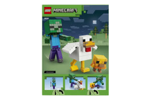 Конструктор для дітей від 9років №21582 Chicken Jockey Minecraft Lego 344ел