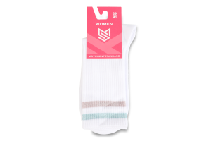 Шкарпетки жіночі MovementStandard №MS M0130S 157 39-41 білий-світло-рожевий
