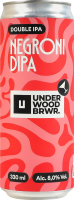 Пиво 0.33л 8% світле нефільтроване неосвітлене непастеризоване Negroni DIPA Double IPA Underwood Brewery ж/б