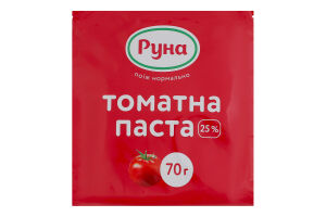 Паста томатна 25% Руна м/у 70г