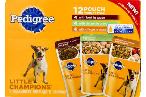 Pedigree Little Champions Food For Dogs Variety Pack - 12 CT