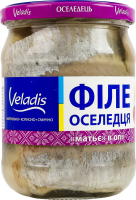 Оселедець в олії філе Матьє Veladis б/ш с/б 470г