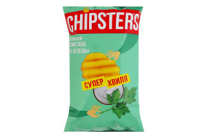 Чипсы картофельные волнистые Сметана и зелень Chipster's м/у 95г
