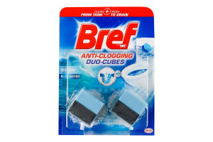 Кубики для зливного бачка чистячі 2в1 Duo-Cubes Bref 2х50г