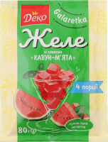 Суміш десертна Желе з смаком Кавун-м'ята 80г Деко